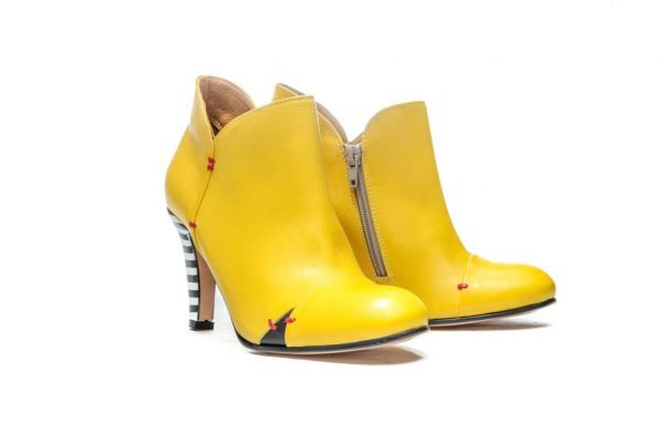 Yellow ankle boots - Heels and flats on Milenika shoes official online site
