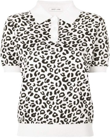 leopard print polo shirt
