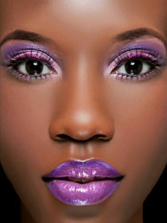 Purple makeup dark skin 1