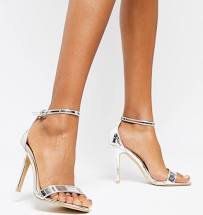 Glamorous - Silver Mirror Sandals