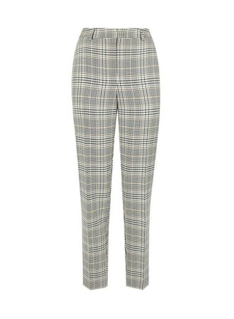 Multi Coloured Check Print Ankle Grazer Trousers | Dorothy Perkins