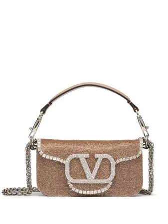 Valentino Garavani Small VLogo Signature Sequinned Clutch Bag - Farfetch