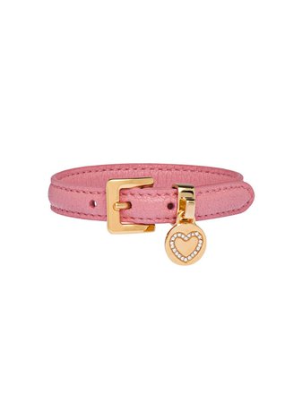 Miu Miu Heart Charm Adjustable Bracelet