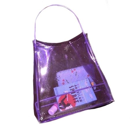 purse purple and white