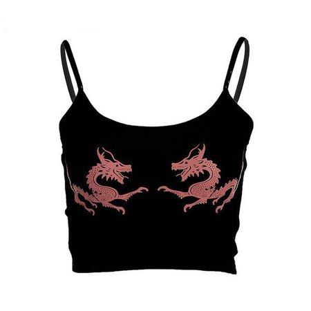 Red Dragon Cropped Cami