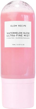 Glow Recipe Watermelon Glow Ultra-Fine Face Mist - Hyaluronic Acid Spray Moisturiser for Fresh, Glowing Skin - Hydrating Face Mist with Hibiscus AHA + Vitamin E - Glowing Skin Face Spray (75ml/2.5 oz) : Amazon.co.uk: Beauty
