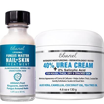 Amazon.com : Ebanel Bundle of 40% Urea Cream 4.6 Oz, and Fungus Treatment 1 Oz : Beauty & Personal Care