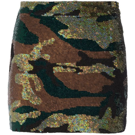 Camouflage Sequin Skirt