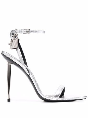 Shop TOM FORD Padlock-detail sandals with Express Delivery - FARFETCH