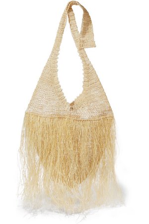 Johanna Ortiz | Fringed woven straw tote | NET-A-PORTER.COM