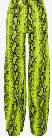 green leather snake skin pants