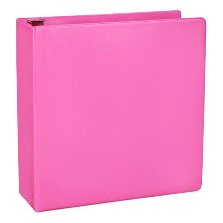 Durable Fashion Color 3 Ring Binder, 2" Inch Round Rings, Customizable Clear View Binder, 2 Pack - Berry/Bright Pink, 2 pack of school supplies binders in.., By Samsill - Walmart.com - Walmart.com