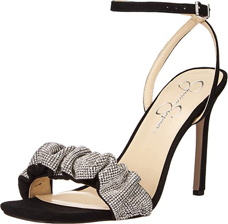 Amazon.com | Jessica Simpson Women's Owina Embellished High Heel Sandal Heeled | Heeled Sandals