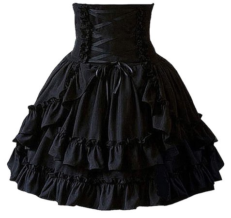 black lolita skirt
