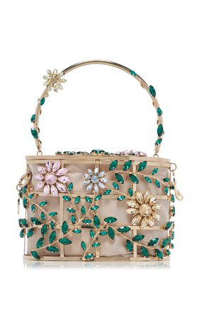 Holli Sofia Floral Crystal Top Handle Bag by Rosantica | Moda Operandi