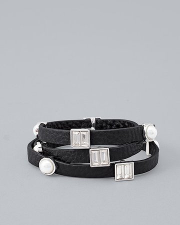 Embossed Leather Wrap Bracelet - Shop Women's New Arrivals Collection - New Styles & Trends - White House Black Market