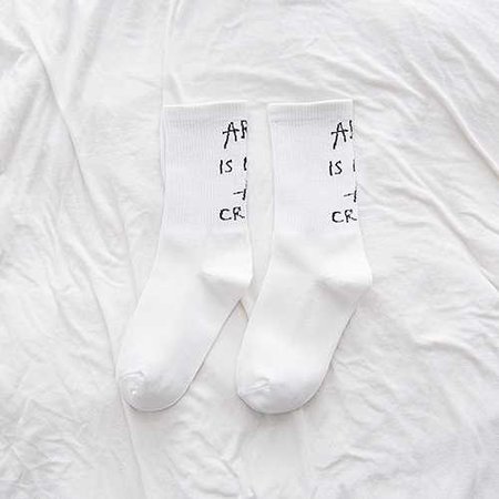 Fashion Street Harajuku Letters black White Socks Cotton funny sock Hip Hop Ankle Crew Socks autumn winter Art Is Not A Crime-in Socks from Women's Clothing & Accessories on Aliexpress.com | Alibaba Group