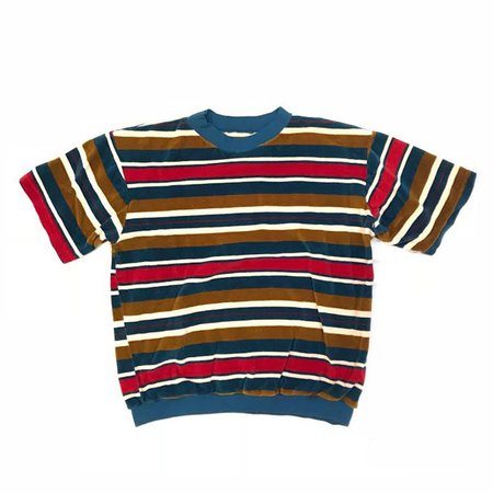 Vintage 80s/90s Velvet Striped Shirt Medium | Etsy