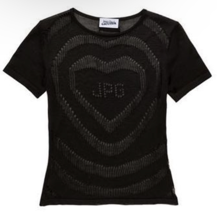 Jean Paul Gaultier Openworked JPG Heart T-Shirt $375