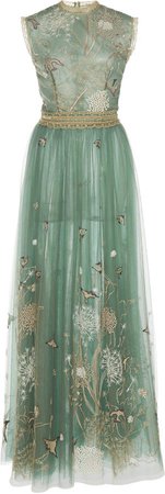 Story-Telling Embroidered Tulle Dress