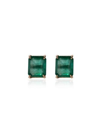 Shay emerald stud earrings