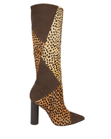 Jerri Leopard Calf Hair Boots