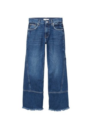 MANGO Frayed relaxed jeans