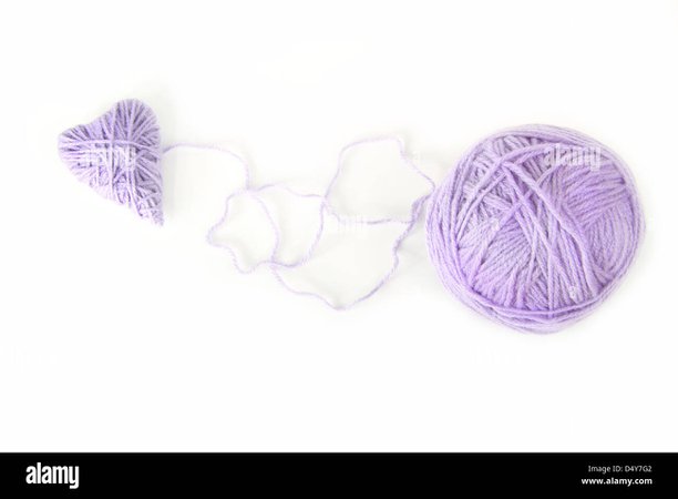 purple wool ball and heart shape - Google Search