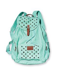 Studded teal bag backpack