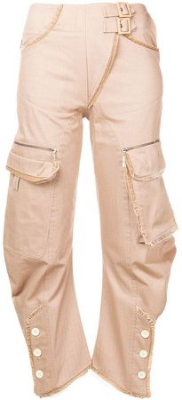 Pre-Owned multi-pocket trousers