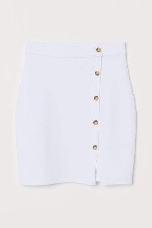 Fitted Skirt - White