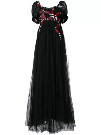$11,500 Gucci Snake Embroidered Tulle Gown - Buy Online - Fast Delivery, Price, Photo
