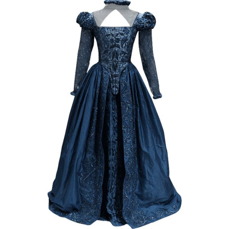blue fantasy gown