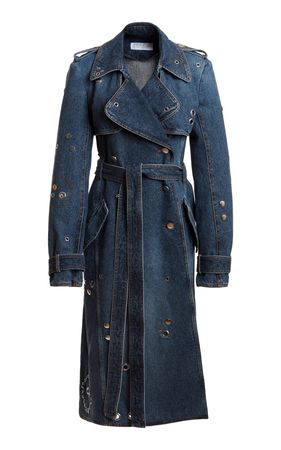 Embellished Cotton-Hemp Denim Coat By Chloé | Moda Operandi