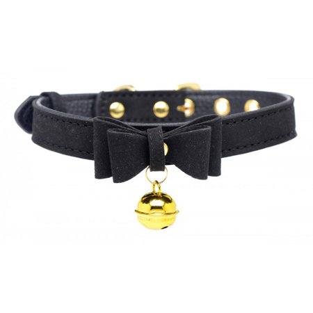 Golden Kitty Cat Bell Collar - Collars - eXtremeRestraints
