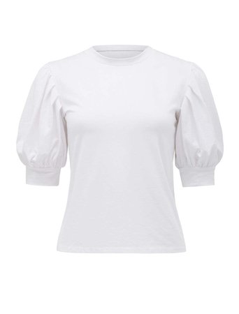 Nicolette Puff Sleeve Tee - Womens Fashion Online | Ever New Clothing white