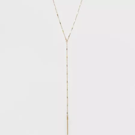 Baguette Stone and Bar Long Necklace - A New Day Gold - Google Express