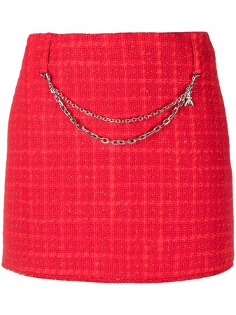 Patrizia Pepe chain-adorned Bouclé Mini Skirt - Farfetch