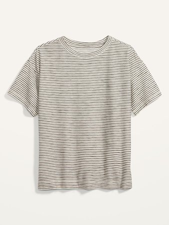 Loose Vintage Textured-Stripe Tee for Women | Old Navy