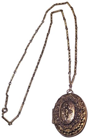 *clipped by @luci-her* Vintage Gold Cherub Angel Locket Pendant Necklace - Tradesy