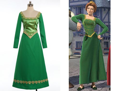 Disney Shrek Cosplay Princess Fiona Costume Outfit