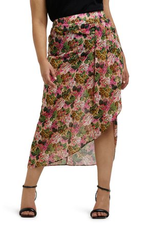 River Island Floral Twist Midi Skirt | Nordstrom