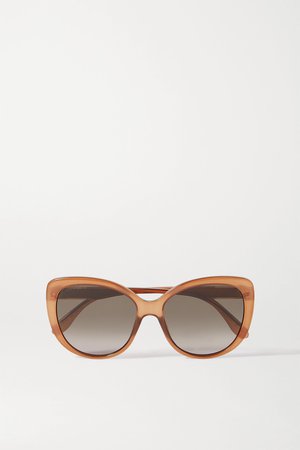 Brown Cat-eye acetate sunglasses | Gucci | NET-A-PORTER