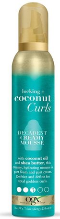 ogx locking + coconut curls decadent creamy mousse - 7.9oz - Google Search