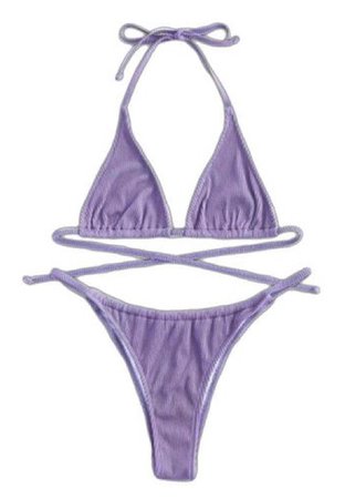 purple bathing suit