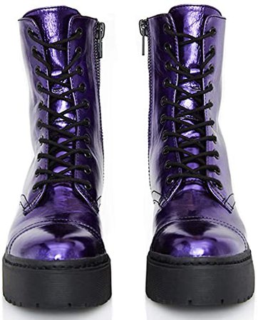 Amazon.com | Vimisaoi Women's Fashion Martin Boots, Platform Flat Lace-up Colorful Ankle Booties | Ankle & Bootie