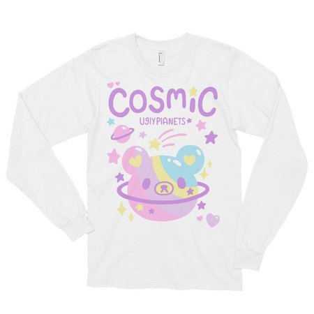 Cosmic Bear Long Sleeve T-Shirt Uchuu Kei Pastel T-shirt | Etsy