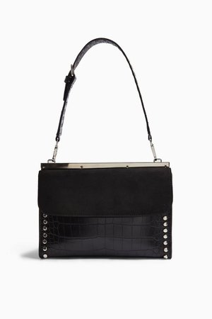 RETRO Black Studded Shoulder Bag | Topshop