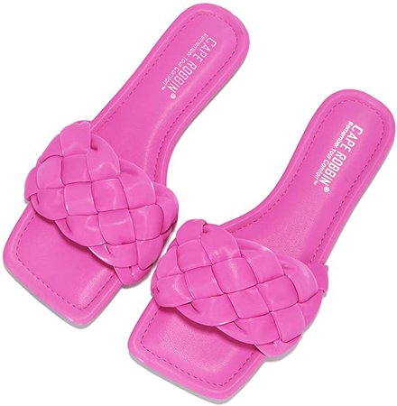 Amazon.com | Cape Robbin Vagabond Sandals Slides for Women, Woven Womens Mules Slip On Shoes - Palm Size 7 | Slides