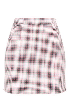 Navy Checked Mini Skirt | Skirts | PrettyLittleThing USA